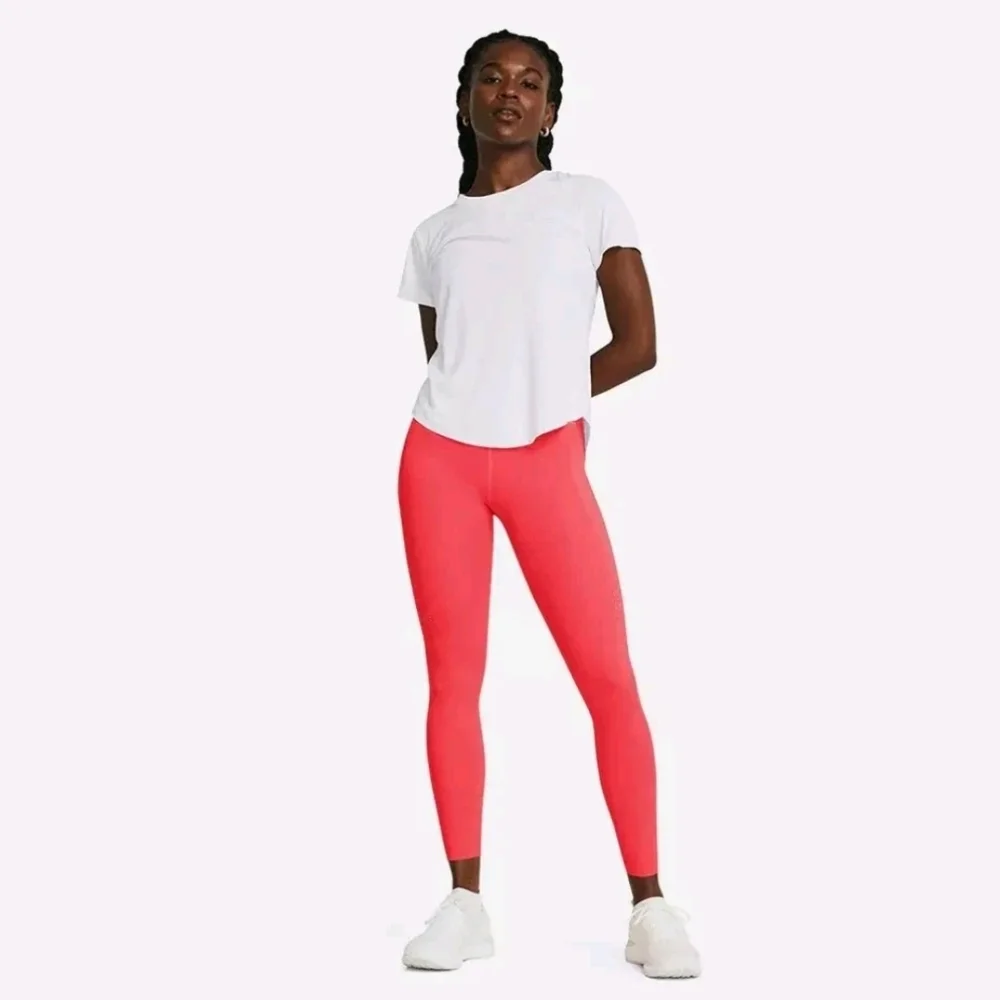 UNDER ARMOUR Flyfast Elite Ankle 7/8 Tights, Size XL, Pink/Orange, NWT - Picture 1 of 14